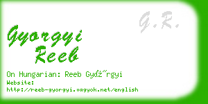 gyorgyi reeb business card